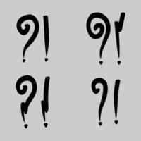 Doodle Question Mark, Sign and Symbol for Design, Presentation or Website elements. vector