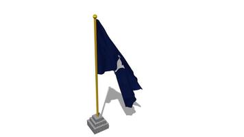 Tottenham Hotspur Football Club Flag Start Flying in The Wind with Pole Base, 3D Rendering, Luma Matte Selection video