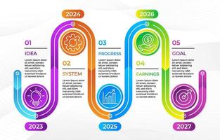 Modern Timeline Infographic Template vector