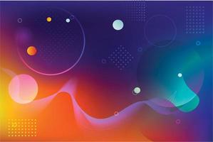 Gradient wavy shapes abstract background vector