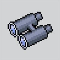 Pixel art illustration Binocular. Pixelated Binocular. Binocular animal pixelated for the pixel art game and icon for website and video game. old school retro. vector