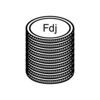 Djibouti Currency Symbol, Djiboutian Franc Icon, DJF Sign. Vector Illustration