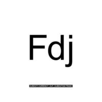 Djibouti Currency Symbol, Djiboutian Franc Icon, DJF Sign. Vector Illustration