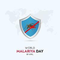 World Malaria Day Social Media Post, No mosquito No Malaria Design Concept vector