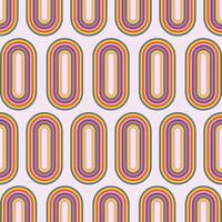 Retro rounded rainbow infinity background pattern vector