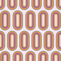 Retro rounded rainbow infinity background pattern vector