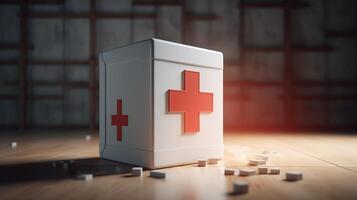 first aid box AI Generated photo