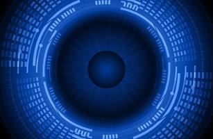 Modern Cybersecurity Eye on Technology Background vector