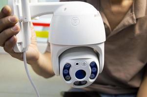 front view of white ip camera photo