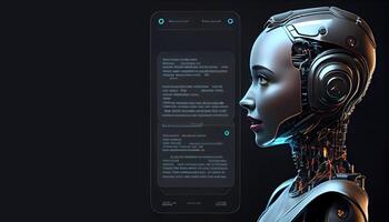 Artificial intelligence chatbot. CHATgpt conversation method. Conversational OpenAI, digital media, language model. photo