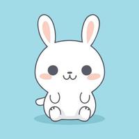 cute rabbit mascot vector cartoon style