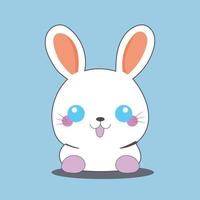 cute rabbit mascot vector cartoon style