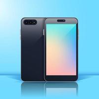 Black Smartphone Mockup vector