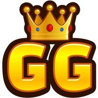 Golden Crown Emote with GG Written Underneath vector