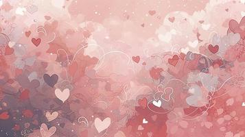 pink hearts on a background, in the style of subtle color gradations, ai yazawa, romantic scenes, light red, lovecore, yukimasa ida, generat ai photo