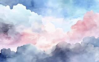 a beautiful watercolor abstract background featuring blue, purple, and pink, in the style of realistic blue skies, sky blue and white, light gray and sky blue, generate ai photo