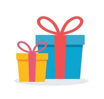 gift boxes with a bow vector illustration