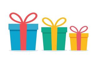 gift boxes with a bow vector illustration