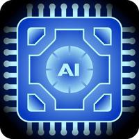 Artificial intelligence symbol vector illustration. Chipset artificial intelligence vector illustration. Chip icon for graphic resource of technology, futuristic, computer, cyber and science