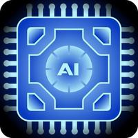 Artificial intelligence symbol vector illustration. Chipset artificial intelligence vector illustration. Chip icon for graphic resource of technology, futuristic, computer, cyber and science