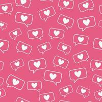 Heart message Pink Seamless Pattern vector