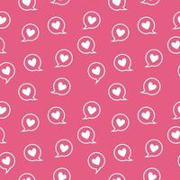 Valentine Heart Message Pink Seamless Pattern vector