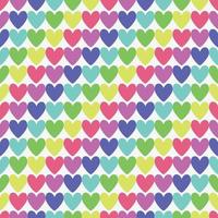 Valentine Colorful Heart Seamless Pattern vector