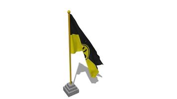 Ballspielverein Borussia 09 e V Dortmund, Borussia Dortmund Flag Start Flying in The Wind with Pole Base, 3D Rendering, Luma Matte Selection video