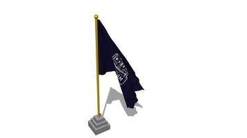 Buriram United Football Club Flag Start Flying in The Wind with Pole Base, 3D Rendering, Luma Matte Selection video