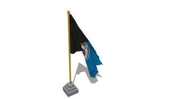 Club Brugge Koninklijke Voetbalvereniging, Club Brugge KV Flag Start Flying in The Wind with Pole Base, 3D Rendering, Luma Matte Selection video