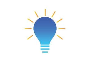 Creative Gradient Light Bulb logo design, Vector design concept