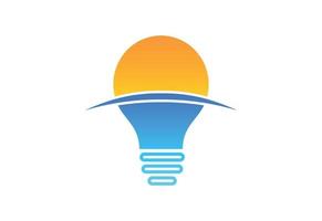 Creative Gradient Light Bulb logo design, Vector design concept