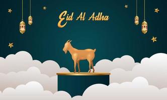 Eid Al Adha Mubarak the celebration of Muslim community festival background design.Vector Illustration vector