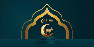 Eid Al Adha Mubarak the celebration of Muslim community festival background design.Vector Illustration vector