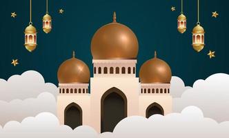 Eid Al Adha Mubarak the celebration of Muslim community festival background design.Vector Illustration vector