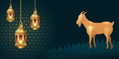 Eid Al Adha Mubarak the celebration of Muslim community festival background design.Vector Illustration vector