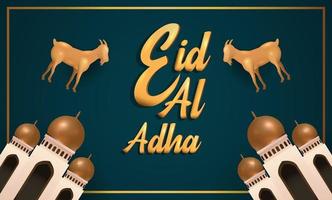 Eid Al Adha Mubarak the celebration of Muslim community festival background design.Vector Illustration vector