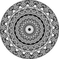 Decorative mandala with classic floral elements on white background. Seamless abstract pattern. Suitable for coloring book, wrapping paper, packaging. vector