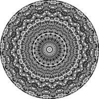 Decorative mandala with classic floral elements on white background. Seamless abstract pattern. Suitable for coloring book, wrapping paper, packaging. vector