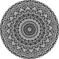 Decorative mandala with classic floral elements on white background. Seamless abstract pattern. Suitable for coloring book, wrapping paper, packaging. vector
