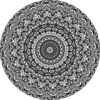 decorativo mandala con clásico floral elementos en blanco antecedentes. sin costura resumen modelo. adecuado para colorante libro, envase papel, embalaje. vector