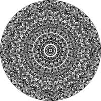 Decorative mandala with classic floral elements on white background. Seamless abstract pattern. Suitable for coloring book, wrapping paper, packaging. vector