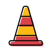 traffic cone construction tool icon vector illustration