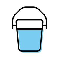 water bucket carpentry tool icon vector illustration