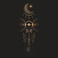 Celestial Magic Mystical and Esoteric Illustration vector