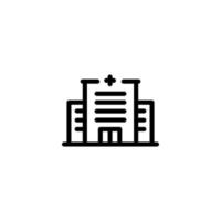 hospital building icon vector