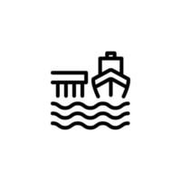 harbor wharf icon vector