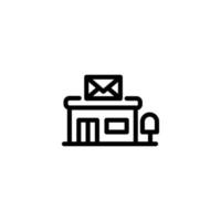 post office building icon vector