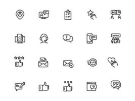 simple icon set Testimonial, Customer Feedback vector