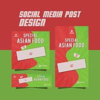 social media food post vector